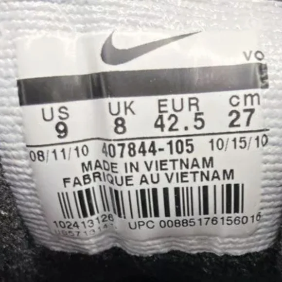 Nike Air Visi Pro Red White & Black Sneakers Size 9 Pre-owned Like New MSRP $119 - Picture 6 of 7